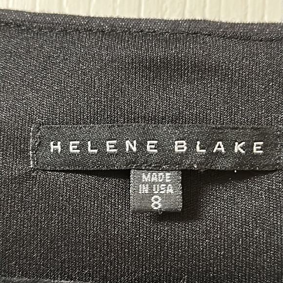 HELENE BLAKE Charcoal Embellished Dress Sz 8 - Picture 5 of 7